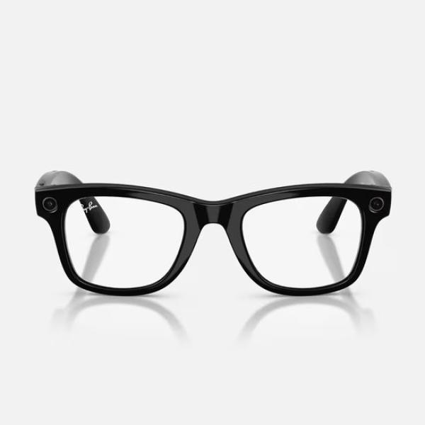 Meta Ray-Ban Gen2 Wayfarer, Shiny Black, Green transitions 