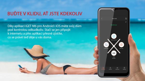iGET SECURITY M6-4G Premium - Inteligentný zabezpečovací systém 4G/ WiFi/ LAN alarm, Android, iOS 