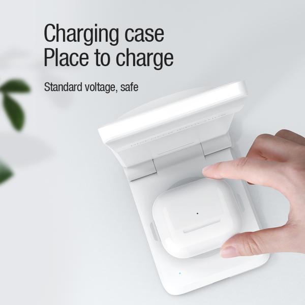 Nillkin PowerTrio 3v1 Bezdrôtová Nabíjačka MagSafe pre Apple Watch White (MFI) 