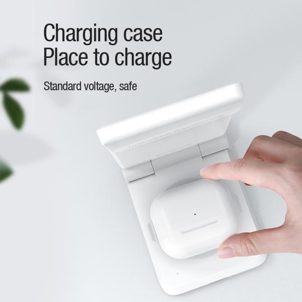 Nillkin PowerTrio 3v1 Bezdrôtová Nabíjačka pre Apple Watch White (MFI) 