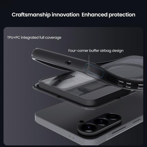 Nillkin CamShield PRO Magnetic Zadný Kryt pre Samsung Galaxy A57 Transparent Black 