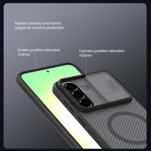 Nillkin CamShield PRO Magnetic Zadný Kryt pre Samsung Galaxy A57 Transparent Black 
