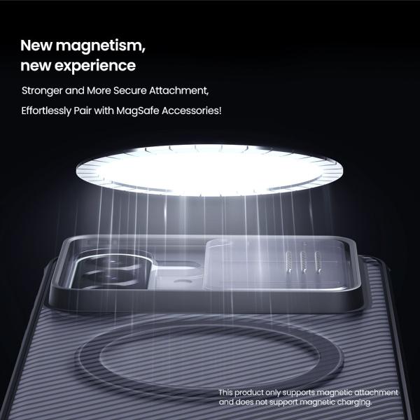 Nillkin CamShield PRO Magnetic Zadný Kryt pre Samsung Galaxy A57 Transparent Black 