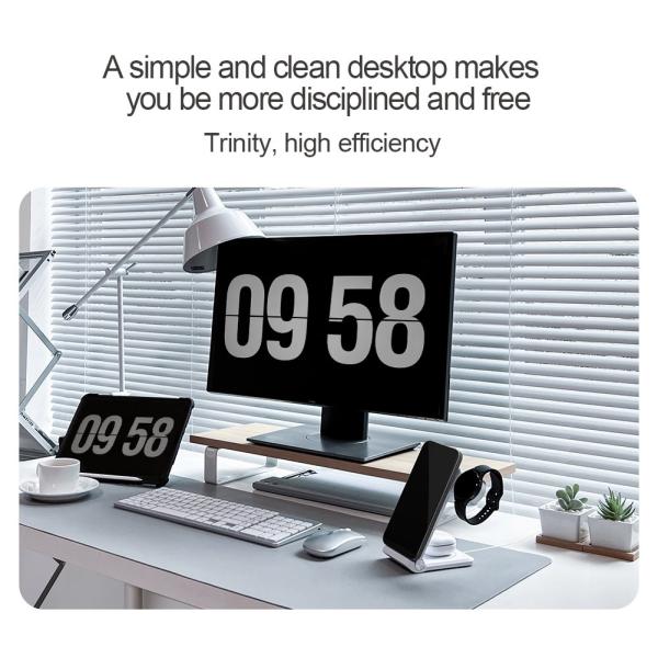Nillkin PowerTrio 3v1 Bezdrôtová Nabíjačka MagSafe pre Samsung Watch White 