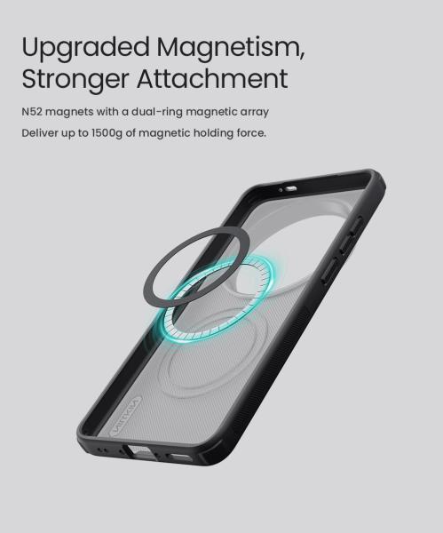 Nillkin Super Frosted PRO Magnetic Zadný Kryt pre Vivo X300 Ultra Transparent Black 