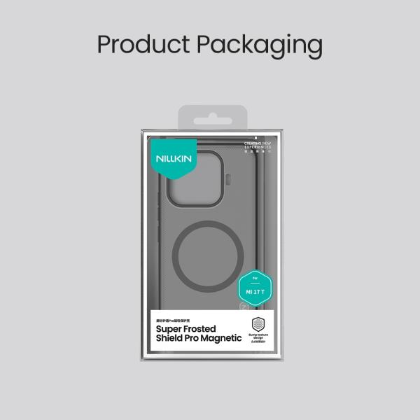 Nillkin Super Frosted PRO Magnetic Zadný Kryt pre Xiaomi 17T Transparent Black 