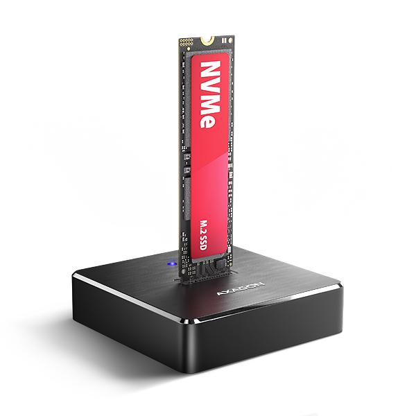 AXAGON ADSA-M2C11, USB-C 10Gbps dokovacia stanica pre 1× M.2 NVMe/ SATA SSD 
