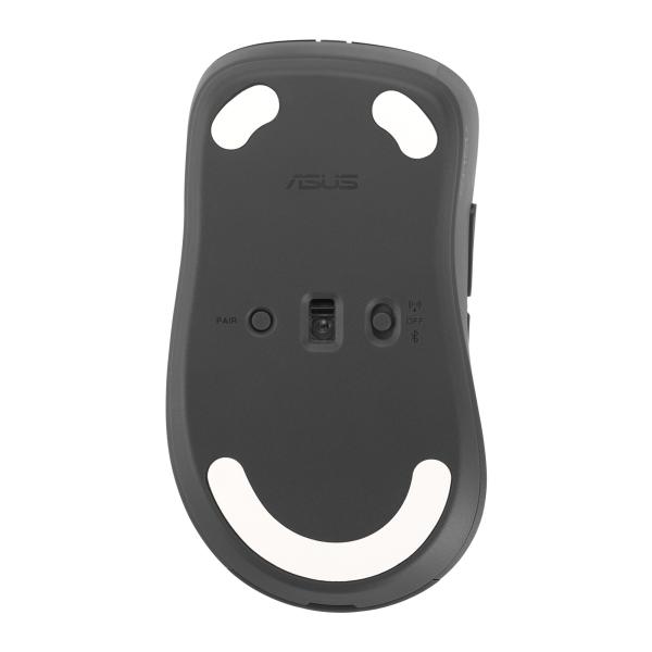 ASUS Wireless Mouse MD102/ Kancelárska/ Optická/ Pre pravákov/ 1 600 DPI/ USB+BT/ Šedá 
