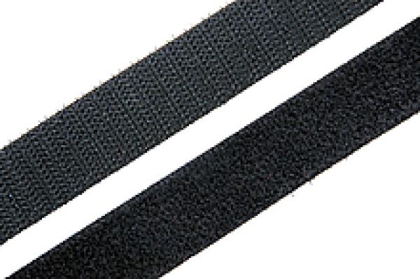 Obojstranný suchý zips Solarix, šírka 10mm, 25m, čierny 