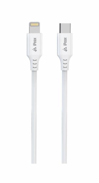 TPU KÁBEL USB-C / LIGHTNING 1, 5M, USB 2.0 BIELÝ 