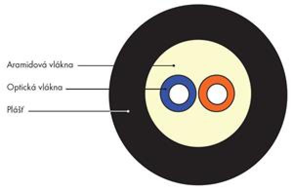 DROP 2vl 2km SM09/ 125 G.657A2 Corning LSZH 