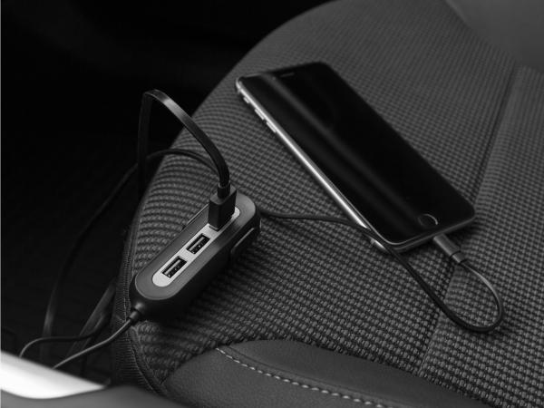 AVACOM CarHUB nabíjačka do auta 5x USB výstup, čierna 