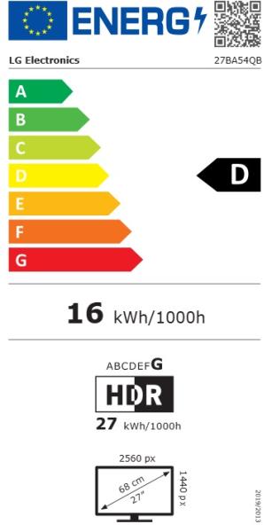 LG/ 27BA54QB-T/ 27"/ IPS/ QHD/ 75Hz/ 5ms/ Čierna/ 2R 