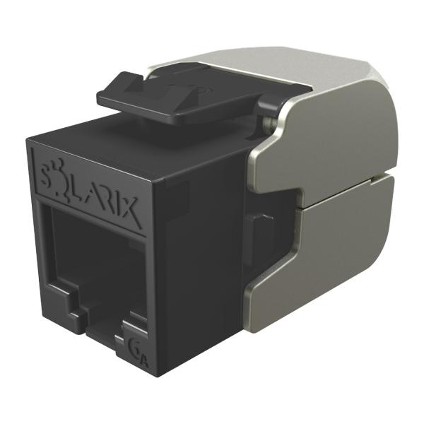 10G keystone Solarix CAT6A UTP RJ45 RAL FIT čierny 