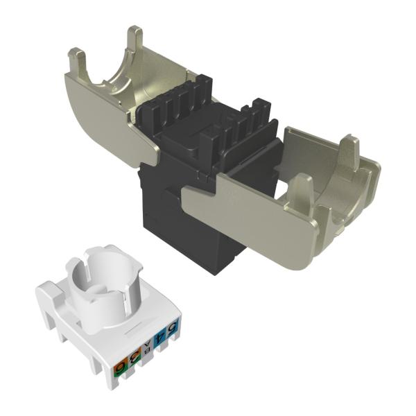 10G keystone Solarix CAT6A UTP RJ45 RAL FIT čierny 