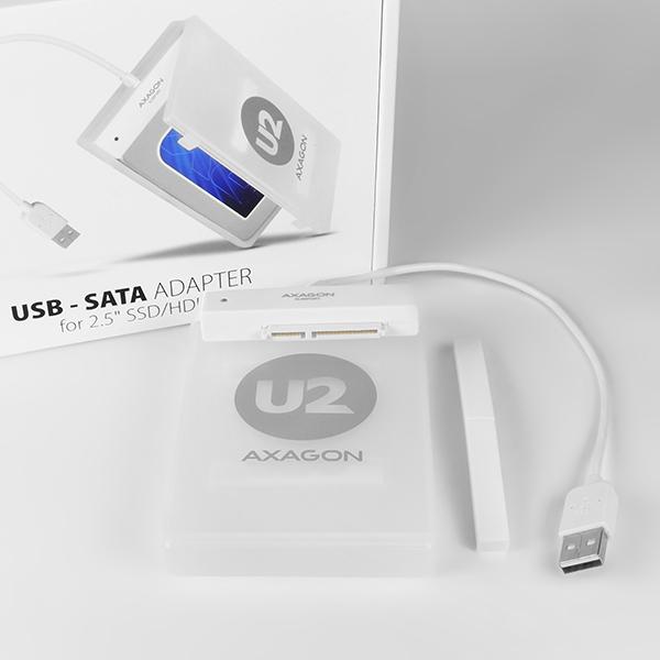 AXAGON ADSA-1S, USB2.0 - SATA HDD/ SSD adaptér vr. 2.5" púzdra 