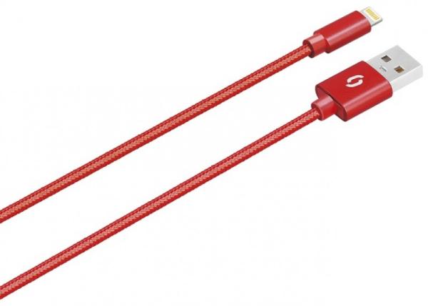 ALIGATOR PREMIUM Dátový kábel 2A, Lightning červený 