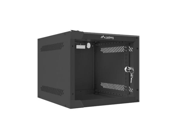 Nástenný rack 10"" 4U 280x310mm čierny flat pack 