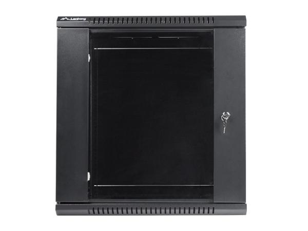 Nástenný rack 19"" 12U 600X450mm čierny flat pack 
