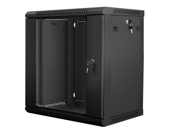 Nástenný rack 19"" 12U 600X450mm čierny flat pack