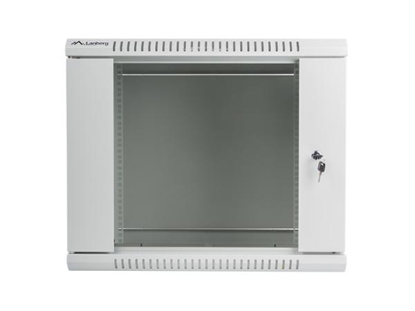 Nástenný rack 19"" 9U 600X450mm sivý flat pack 