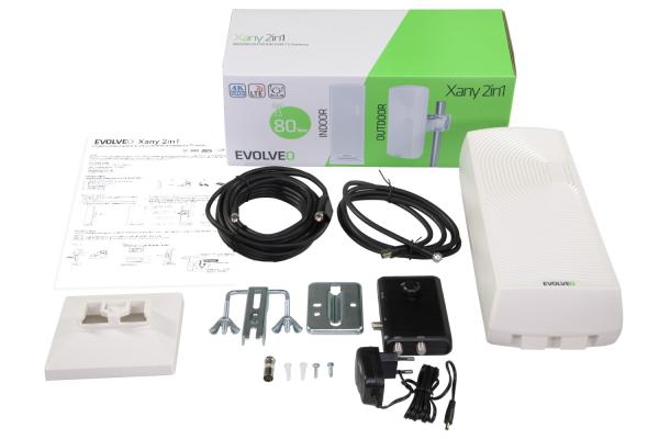 EVOLVEO Xany 2in1, aktívna vonkajšia/ izbová anténa FM/ DAB+/ DVB-T2, filter LTE, 4G, 5G 