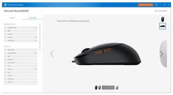 Dell MS3220/ Kancelárska/ Laserová/ Pre pravákov/ 3 200 DPI/ Drôtová USB/ Čierna 