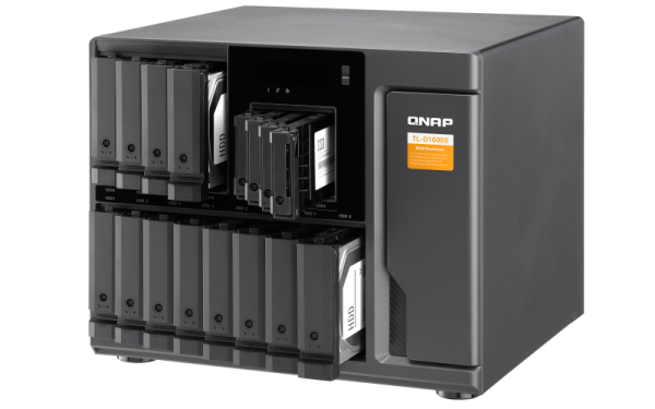 QNAP TL-D1600S - úložná jednotka JBOD SATA (12x SATA + 4x 2, 5" SATA), desktop 