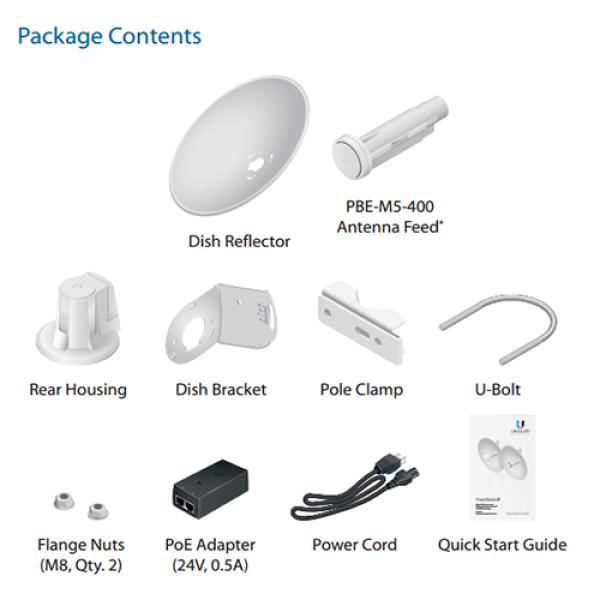 Ubiquiti PowerBeam M5, anténa 400mm 