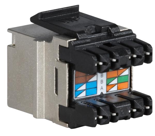 Rýchlozarezávací keystone Solarix CAT5E STP SXKJ-5E-STP-BK-NA 