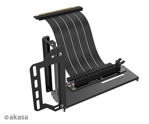 AKASA Riser black Pro, vertikálny VGA držiak 