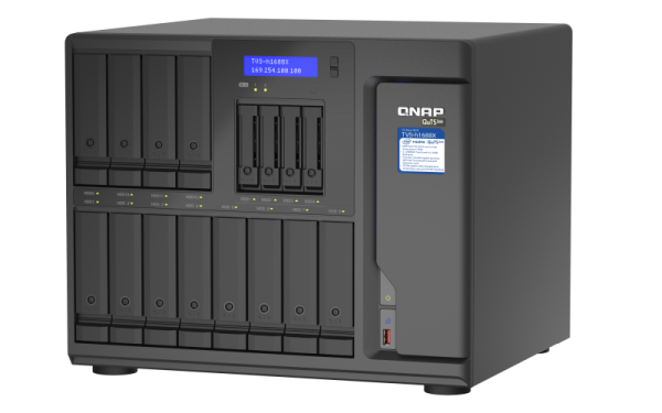 QNAP TVS-h1688X-W1250-32G (Xeon 3, 3GHz, ZFS, 32GB ECC RAM, 12x 3, 5" + 4x 2, 5", 2x M.2 NVMe, 4x2, 5GbE)