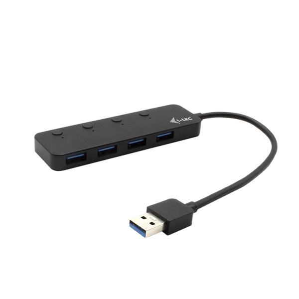 i-tec USB 3.0 Metal HUB 4 Port s vypínačmi na jednotlivých portoch 