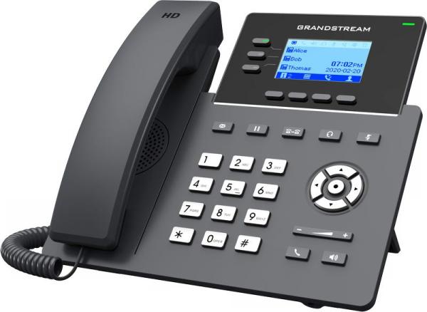 Grandstream GRP2603P SIP telefón, 2, 48" LCD podsv. displej, 6 SIP účty, 2x1Gbit port, PoE 