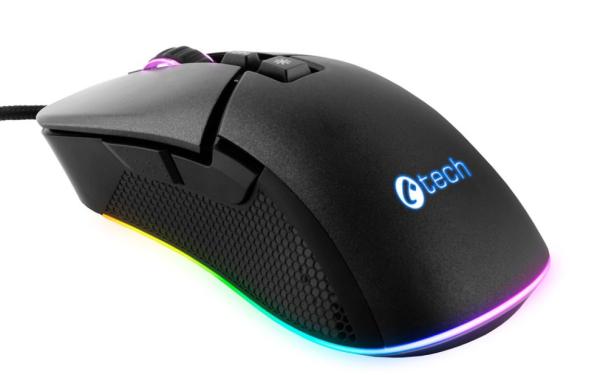 C-TECH Dawn/ Herná/ Optická/ Pre pravákov/ 6 400 DPI/ Drôtová USB/ Čierna 