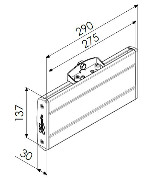 Vogel´s horizontálna časť adaptéra Connect-it PFB 3402 B, 290 mm, čierna 