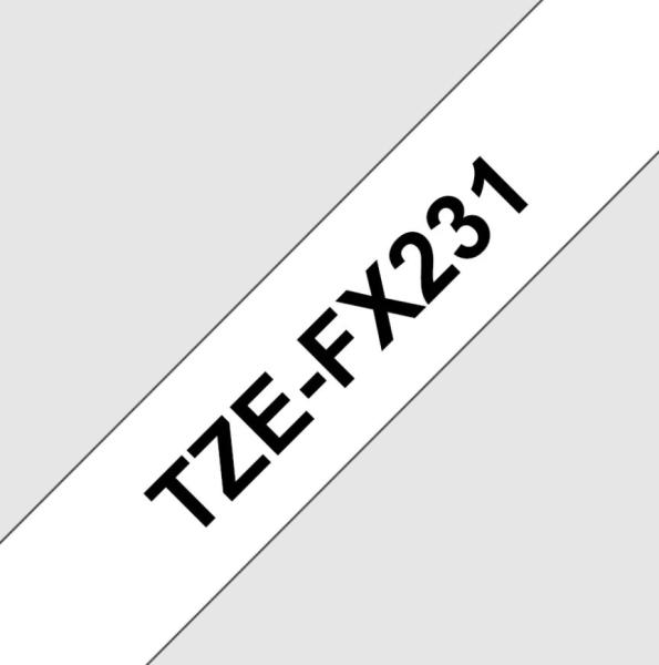 TZE-FX231, biela / čierna, 12 mm