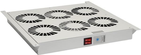 Ventilačná jednotka 4 vent., Termostat, do stropu aj dna VJ-R4, sivá 