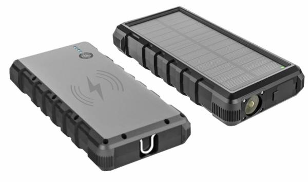 Solárna powerbanka VIKING W24W 24000mAh, QC3.0, bezdrôtové nabíjanie 