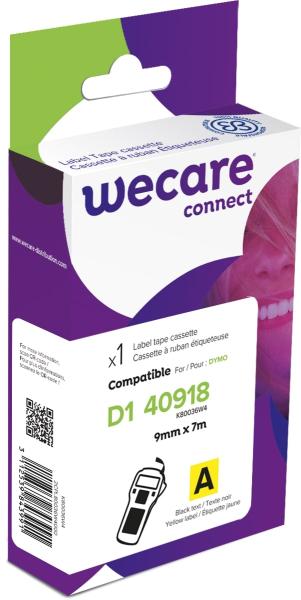 WECARE ARMOR páska kompatibilná s DYMO S0720730, Black/ Yellow, 9MM*7M