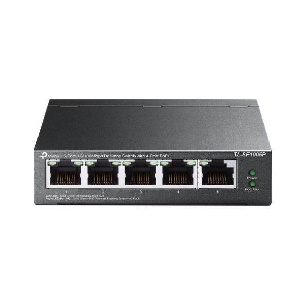 TP-Link TL-SF1005P 5x10/ 100 (4xPOE) 67W Desktop Steel CCTV Switch