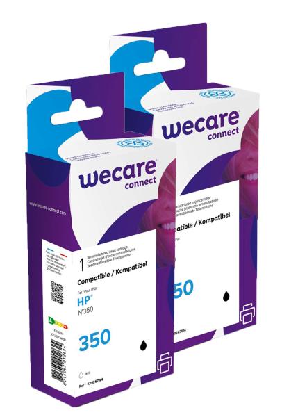 WECARE ARMOR sada ink pre HP CB335E 2x14ml, čierna, 