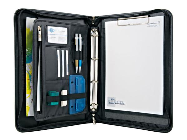 Spisovka WEDO kombinace kůže/ tkanina zip