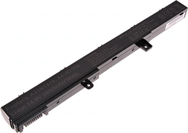 Batéria T6 Power pre Asus X451, X551, F551, P551, R411, R512, RX551, F451, 2600mAh, 38Wh, 4cell