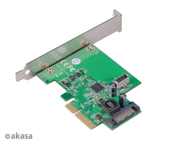 AKASA PCIe karta USB 3.2 Gen 2 interný konektor 