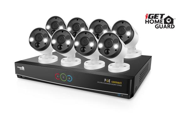 iGET HGNVK164908 - Kamerový UltraHD 4K PoE set, 16CH NVR + 8x IP 4K kamera, zvuk, SMART W/ M/ Andr/ iOS 