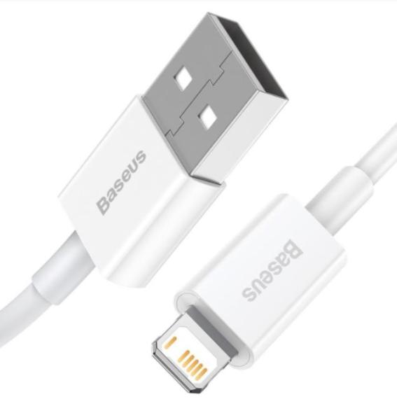 Baseus CALYS-B02 Superior Fast Charging Kábel Lightning 2.4A 1.5m White 
