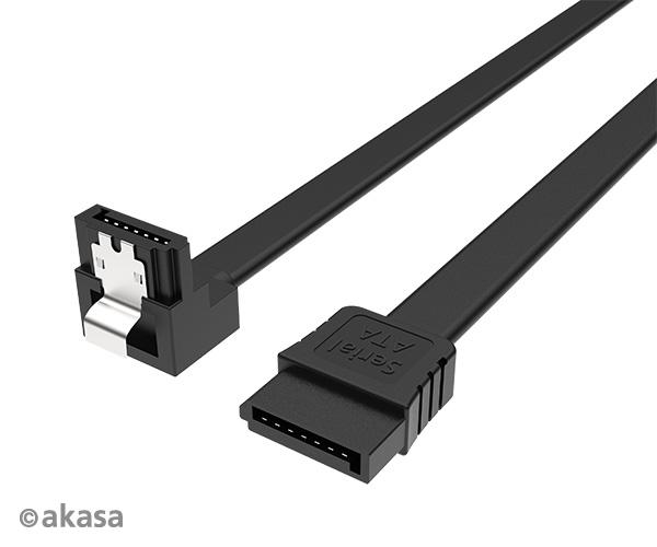 AKASA - Proslim SATA kábel 90 ° - 50 cm 