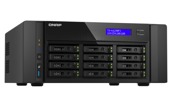QNAP TS-h1290FX-7232P-64G (AMD EPYC, 64GB ECC RAM, 12x 2, 5" U.2, 2x M.2 NVMe, 2x 2, 5GbE, 2x 25GbE) 