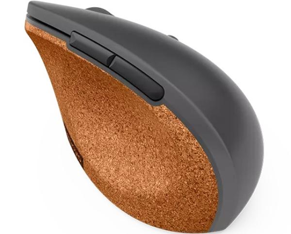 Lenovo Go/ Ergonomická/ Optická/ Pre pravákov/ 2 400 DPI/ Bezdrôtová USB/ Sivá